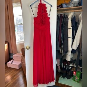 B Darlin Vibrant Red Maxi Dress